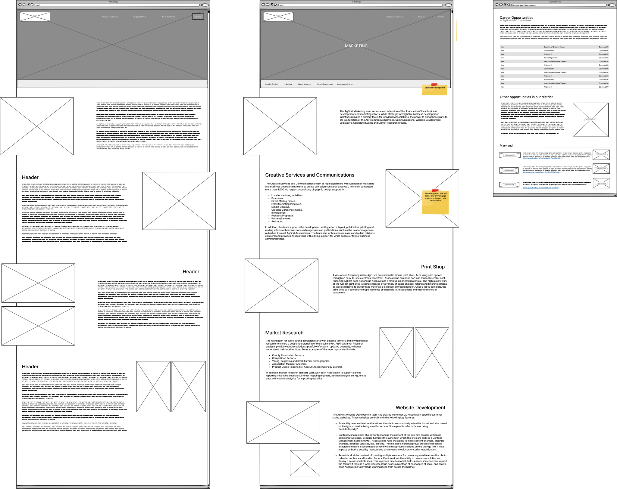 AgFirst Wireframes